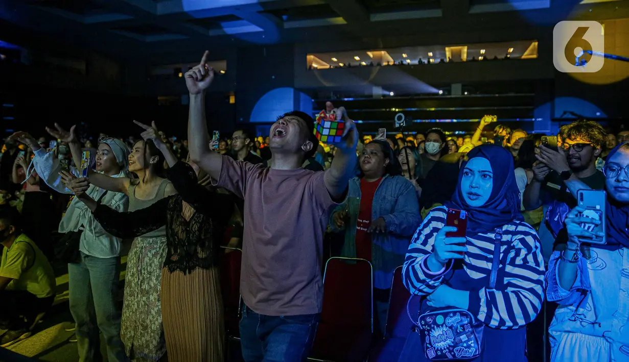 MAX Sukses memberikan kesan positif bagi para penikmat Java Jazz dengan aksi pangggung yang energi. (Liputan6.com/Faizal Fanani)