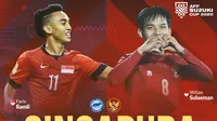 Piala AFF - Duel Pemain - Singapura Vs Timnas Indonesia - Faris Ramli Vs Witan Sulaeman (Bola.com/Adreanus Titus)