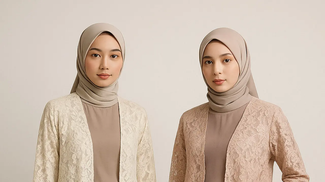 Inspirasi Gaya Outer Brokat Panjang dan Pendek Terbaru 2025