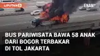 Bus pariwisata yang membawa 58 anak TK dari Bogor terbakar di Tol Jakarta. Peristiwa ini terjadi pada Kamis (24/10/2024)