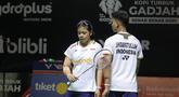 Pasangan ganda campuran andalan Indonesia, Jafar Hidayatullah/Felisha Pasaribu ketika bertanding melawan wakil Denmark pada babak 32 besar Indonesia Masters 2026 di Istora Senayan, Jakarta, Rabu (21/1/2026) siang. (Bola.com/Abdul Aziz)