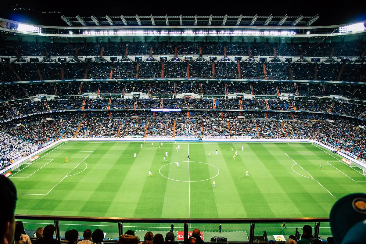 Ilustrasi stadion, lapangan, sepak bola