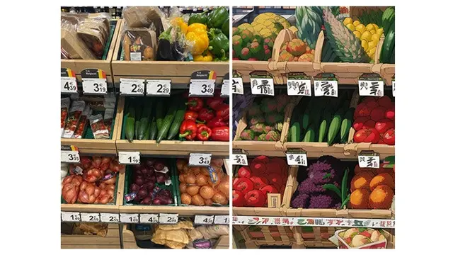 6 Potret Makanan Foto Asli Vs Gambar Animasi Ini Unik, Detailnya Hampir Sama