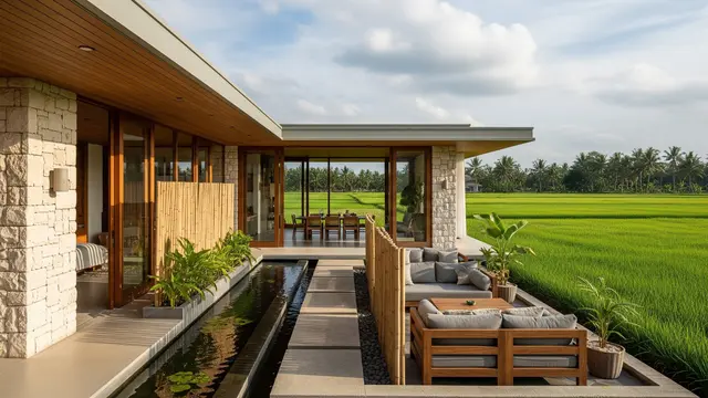 Gambar Desain Rumah Minimalis Depan Sawah