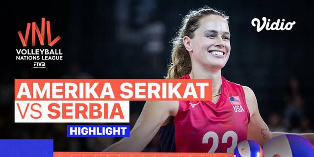 VIDEO: Kalahkan Serbia, Amerika Serikat Kokoh di Puncak Klasemen Volleyball Nations League Putri 2022