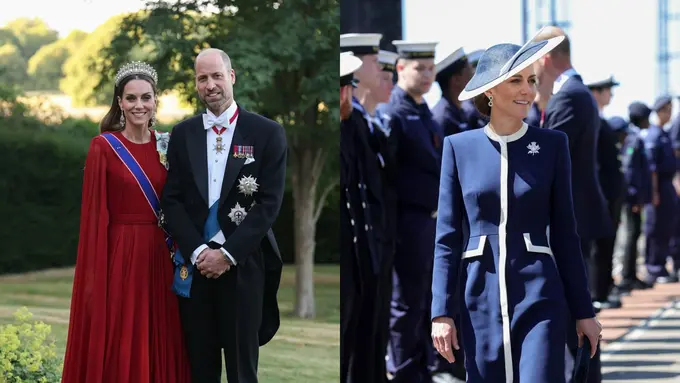 Konsep Gaun Diplomatik ala Kate Middleton, Pakai Gaun merah hingga Tiara Putri Diana