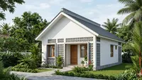 Desain Cerdas Rumah Kecil dengan Ventilasi Roster di Semua Sisi, Sejuk dan Estetik