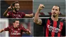 AC Milan melewatkan 24 pertandingan di seluruh kompetisi dengan catatan tanpa terkalahkan sejak 8 Maret 2020 lalu. Kebangkitan AC Milan tidak lepas dari pemain hebat yang tampil apik di laga mereka. Berikut 5 pemain yang menjadi aktor kebangkitan AC Milan. (kolase foto AFP)