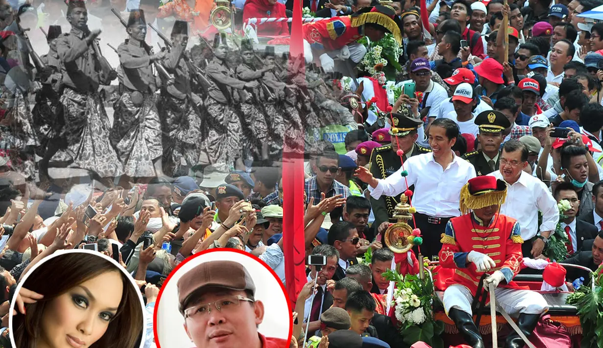 Sara Wijianto melihat makhluk gaib berwujud pasukan kerajaan zaman dahulu ikut pawai rakyat bersama Jokowi. Menurut Suhu Naga makhluk gaib itu adalah leluhur tanah Jawa (Istimewa)