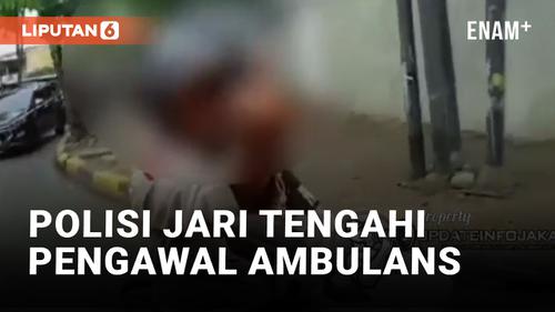 VIDEO: Viral! Oknum Polisi Acungkan Jari Tengah ke Relawan Pengawal Ambulans