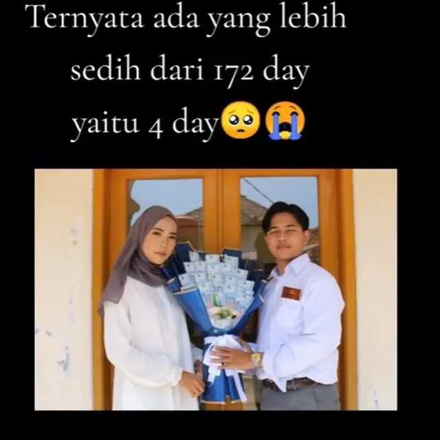Cerita Pilu Wanita Batalkan Resepsi Pernikahan karena Suami Meninggal 4 Hari Usai Akad Nikah.  foto: TikTok @nie993