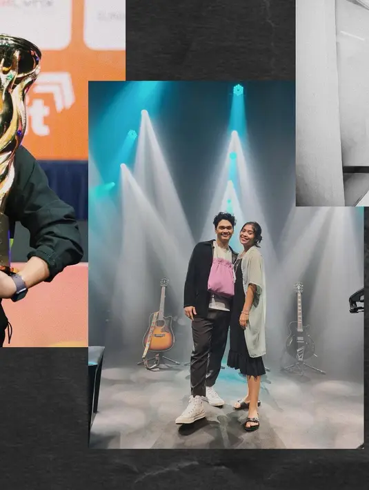 Temani Mikha manggung, Gregoria tampil menawan dengan dress hitam dan luaran putihnya. Sedangkan Mikha tampil dengan kaus putih, outerwear dan celana panjang serba hitamnya. [@mikha97/@gregoriamrska].