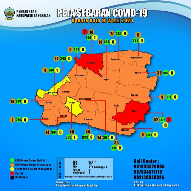 peta covid 19 Bangkakan