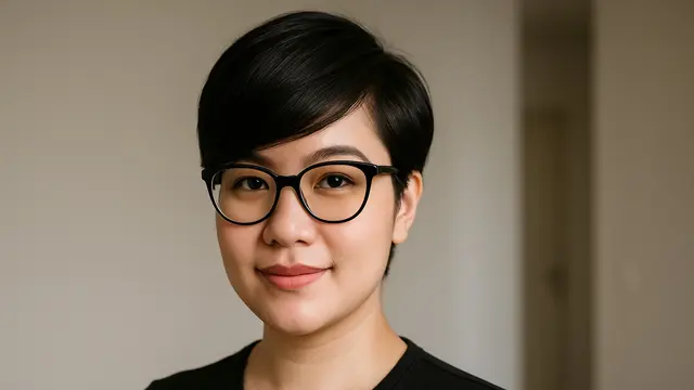 Model Rambut Pixie Cut Samping Wajah Bulat/Ilustrasi gambar oleh AI