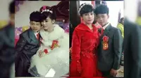 Pasangan asal China kini tengah menjadi perbincangan sosial media China karena menikah di bawah umur. (Asia One)