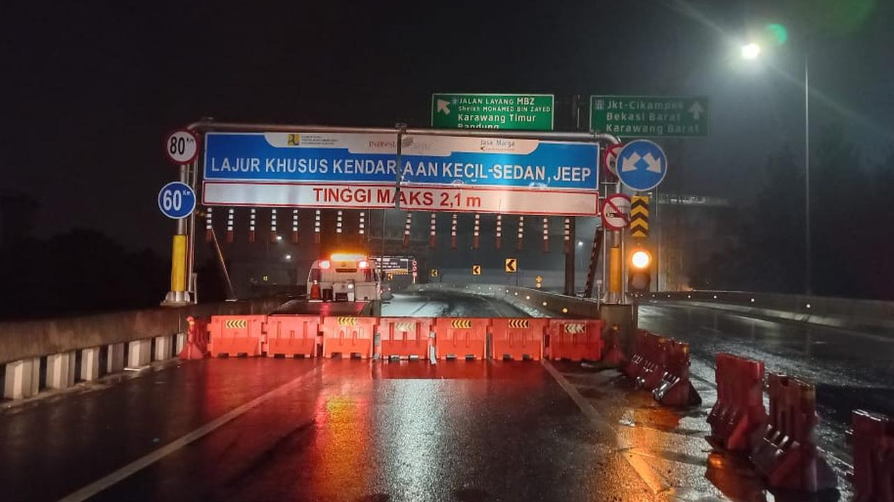 Penutupan Tol Jakarta-Cikampek II Elevated, Kamis (6/5/2021) dini hari