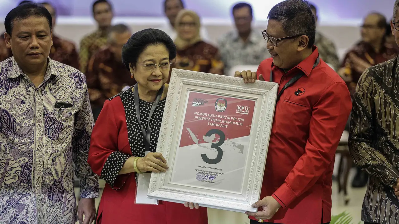 PDIP mendapat nomor urut 3