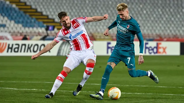 FOTO: Gol Injury Time Buyarkan Kemenangan AC Milan atas Crvena Zvezda