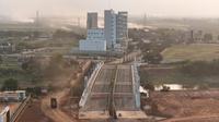 Jembatan penghubung Interchange Tol Karawang Barat menuju alun-alun Karawang selesai diresmikan oleh Bupati Karawang Aep Syaepuloh dan President Director Agung Podomoro Land Bacelius Ruru.