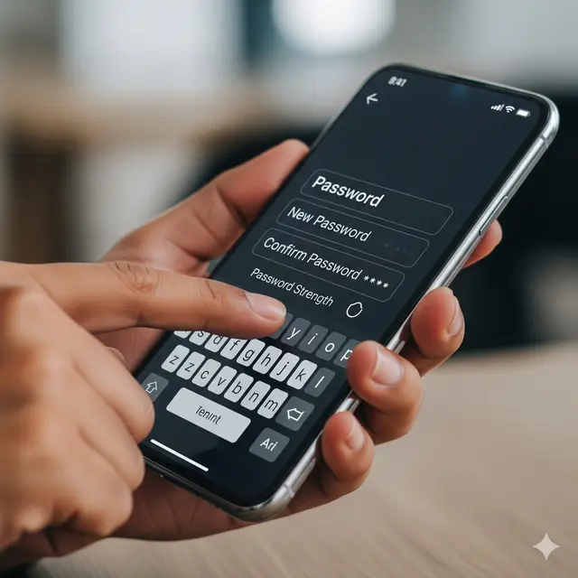 Membuat password baru HP (Foto: Gemini AI)