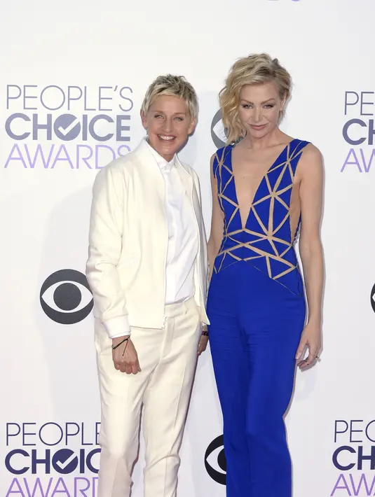 Ellen DeGeneres dan Portia de Rossi. (Bintang/EPA) Sumber: celebwild.com