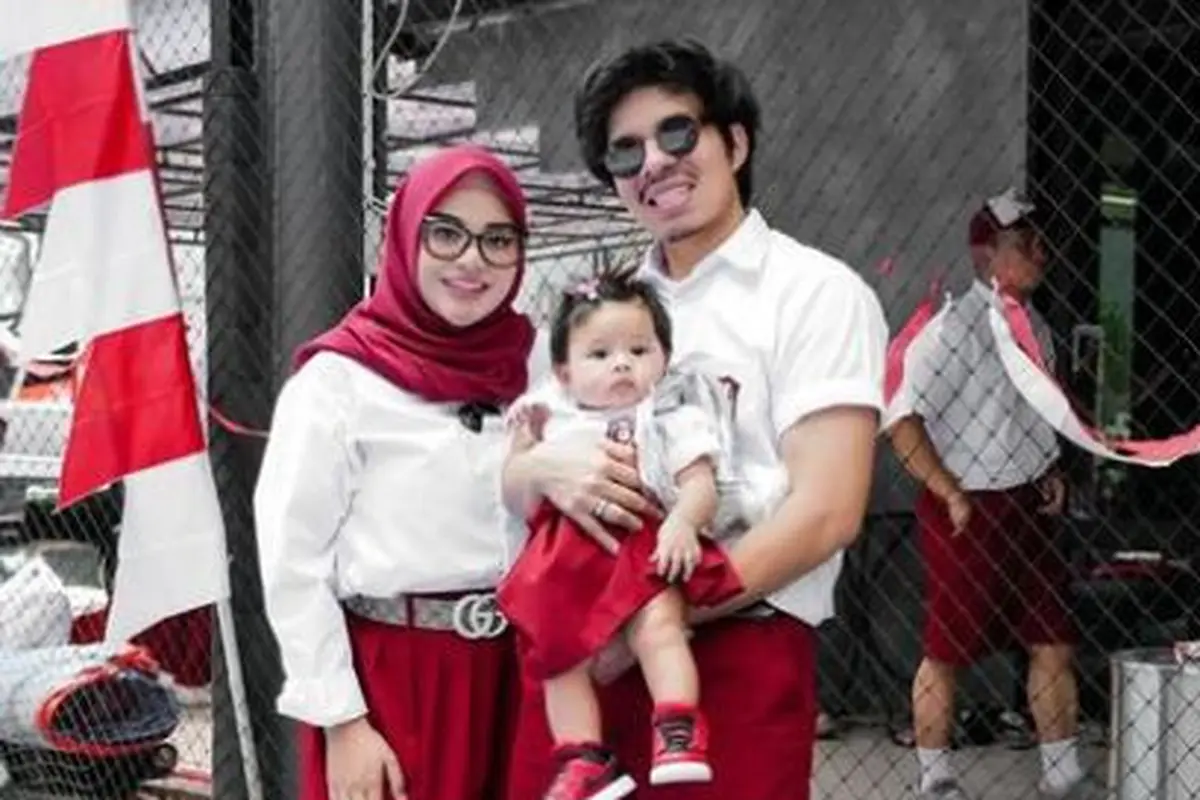 Atta Halilintar dan Aurel Hermansyah rayakan HUT Kemerdekaan RI ke-77 (Instagram/attahalilintar)