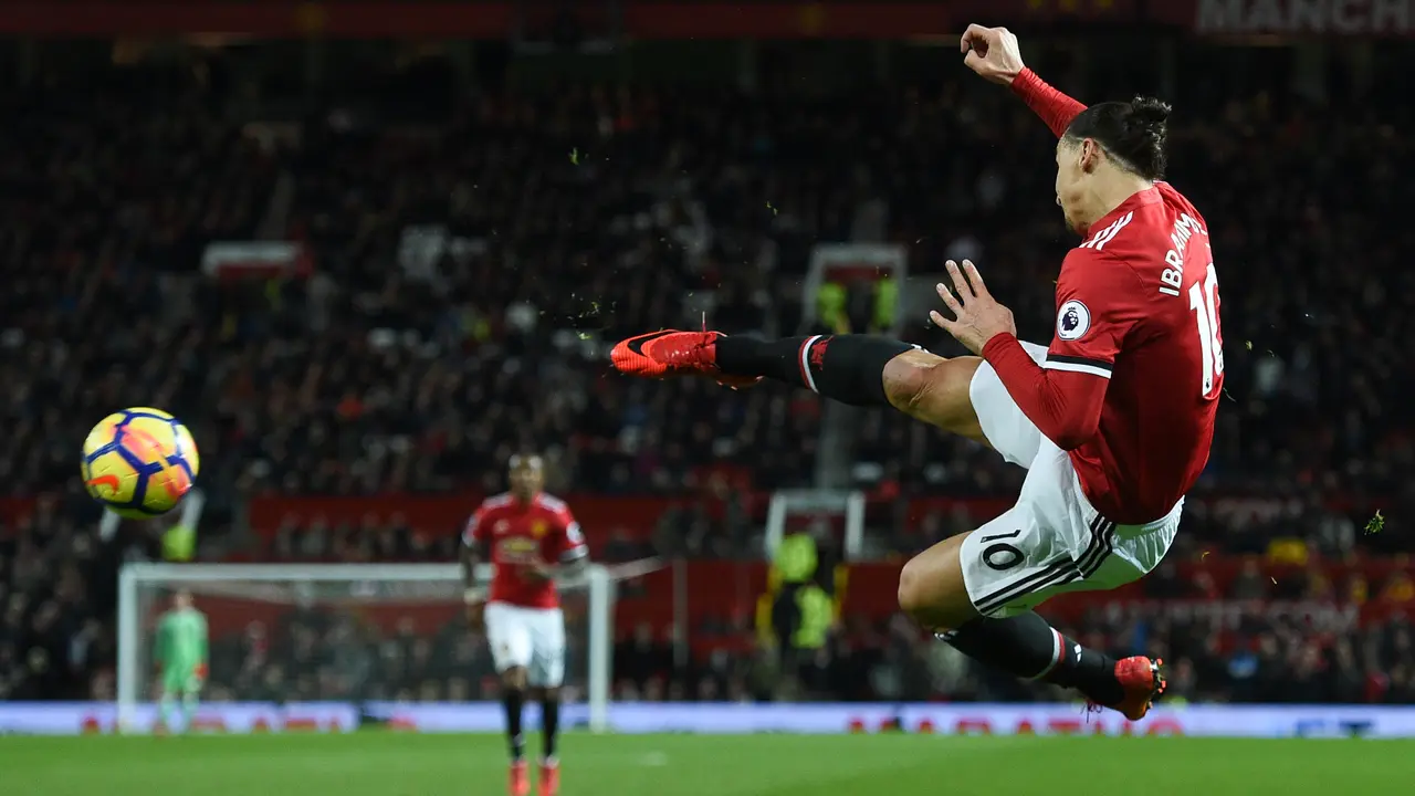 Pemain Manchester United Zlatan Ibrahimovic