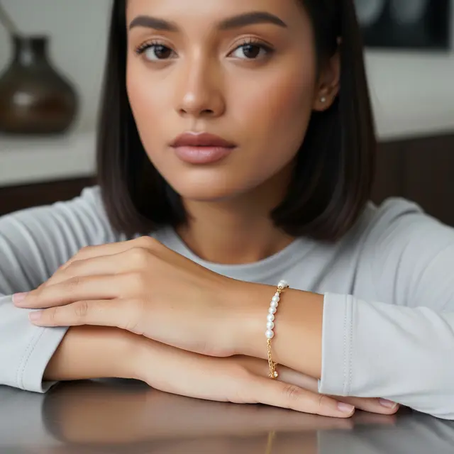 9 Gelang Emas Minimalis Model Korea yang Lagi Tren, Tampil Chic dan Elegan