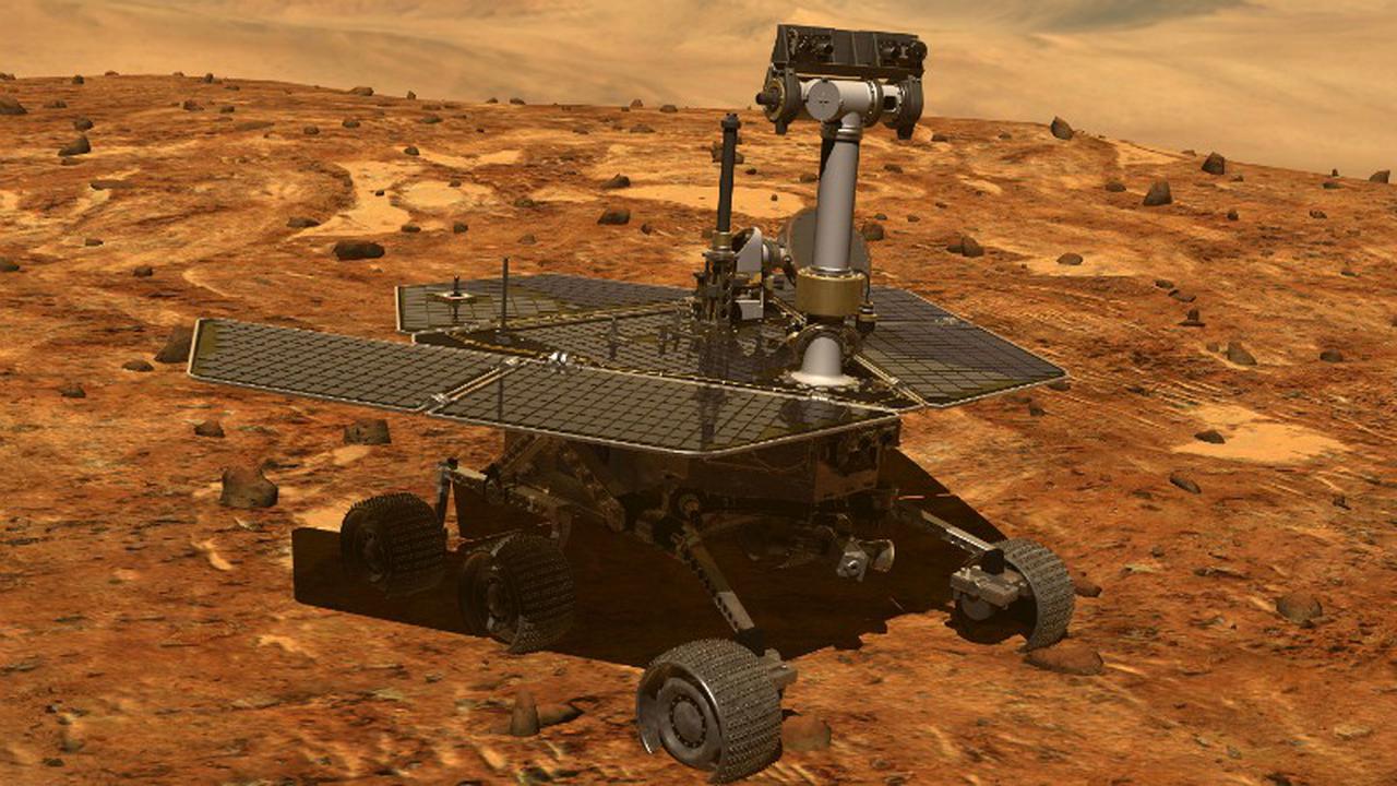 Rover Spirit milik NASA berhasil mengabadikan fenomena angin pusar di Planet Mars (Foto: NASA).