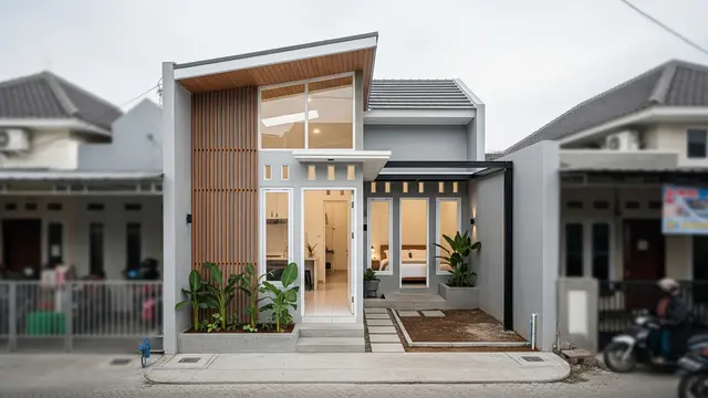 Inspirasi Model Rumah Kecil Tapi Terasa Luas di Lahan Sempit Perkotaan/ Ilustrasi AI