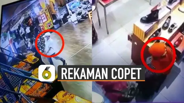 Terekam kamera cctv mall. Aksi copet melakukan kerja sama beraksi di keramaian mall.