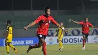 Laga Kamboja Vs Brunei di fase penyisihan Grup B Piala AFF U-19 2018 di Stadion Tridarma, Gresik, Senin (2/7/2018). (Bola.com/Zaidan Nazarul)