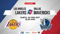 Jadwal NBA, Los Angeles Lakers Vs Dallas Mavericks. (Bola.com/Dody Iryawan)