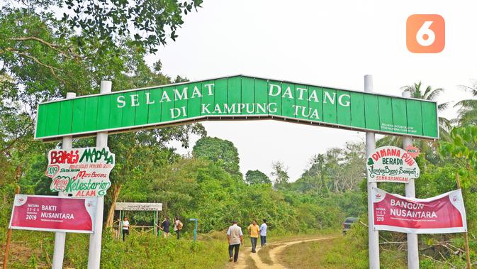 Gerbang Kampung Segeram, Kabupaten Natuna, Kepulauan Riau. (Liputan6.com/Asnida Riani)