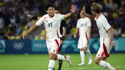 Satu gol Jepang dicetak oleh Hosoya yang baru main di babak kedua. (AP Photo/Jeremias Gonzalez)