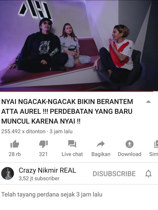 Unggahan Nikita Mirzani. (Foto: YouTube Crazy Nikmir Real)