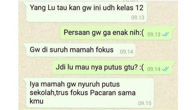 6 Chat Pacar Minta Putus Pakai Alasan Mau Fokus Ini Kocak