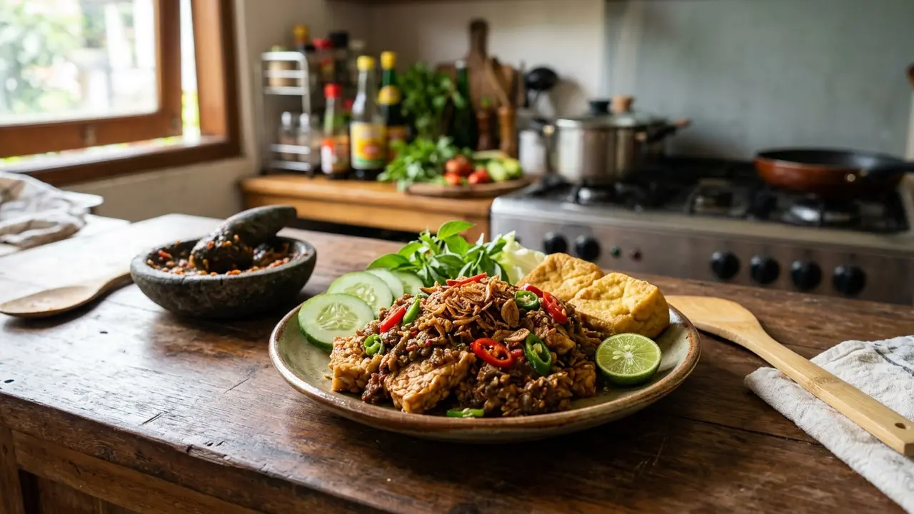 Tempe Penyet Tanpa Digoreng Gemini AI