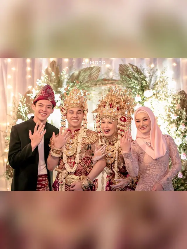 7 Momen Kompak Dinda Hauw dan Rey Mbayang dalam Pernikahan Sang Kakak