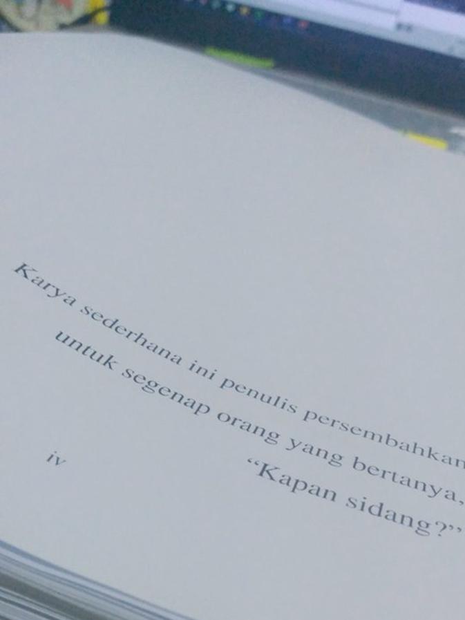 6 Tulisan Di Halaman Persembahan Skripsi Ini Bikin Ketawa Geli Hot Liputan6 Com