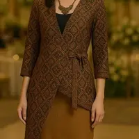 Model Cardigan Brokat Tali Samping (created by AI)