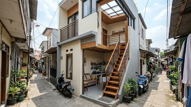 Rumah 2 Lantai Double Decker