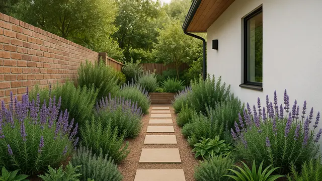 Gambar Taman Samping Rumah 1 Meter/ Ilustrasi gambar oleh AI