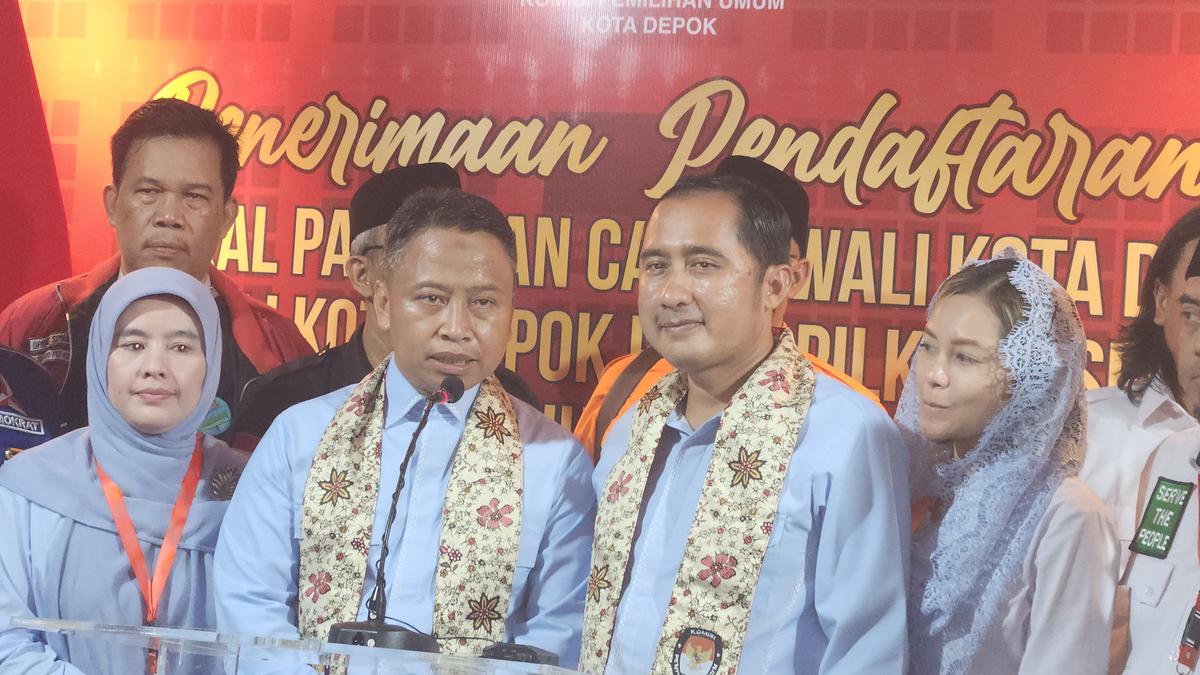 Daftar ke KPU Depok, Pasangan Supian-Chandra Diarak Ribuan Pendukung Berita Viral Hari Ini Jumat 20 September 2024