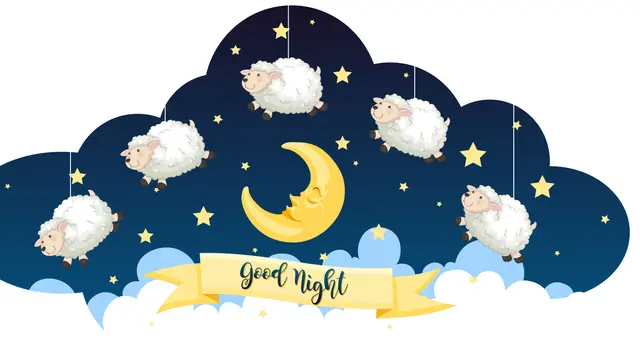 Ilustrasi ucapan selamat malam, selamat tidur