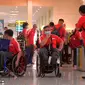 Kedatangan para atlet kontestan ASEAN Para Games 2022 di Bandara Adi Soemarmo, Boyolali, Jawa Tengah (26/7/2022). (Dok. NPCI)