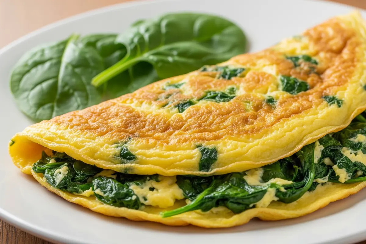 Omelete Isi Sayur Bayam