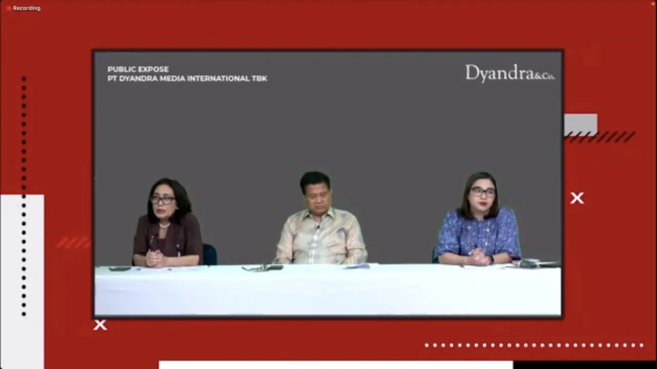 Paparan publik PT Dyandra Media International Tbk (DYAN), Kamis (1/12/2022) (Foto: tangkapan layar/Pipit I.R)