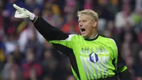 Kemenangan Tim Denmark pada gelaran Piala Eropa 1992 tak lepas dari jasa Peter Schmeichel yang berhasil mematahkan pinalti Marco Van Basten dan memaksa Tim Belanda Bertekuk lutut pada babak adu pinalti di semi final. (AFP/SCANPIX DENMARK/Morten Juhl)