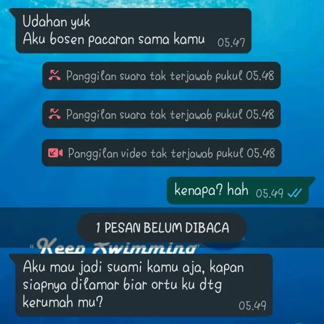 6 Chat Bilang Bosan ke Pacar Ini Bikin Ikut Deg-degan, Ada yang Ajak Nikah